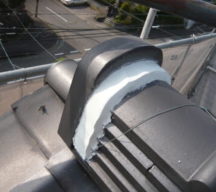 鬼廻り漆喰工事